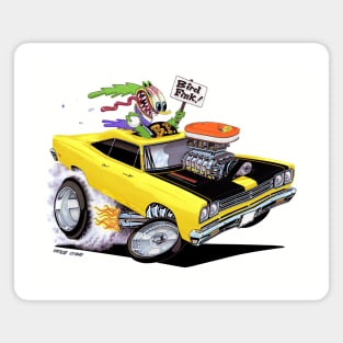 BIRD FINK 1969 yellow muscle car Magnet